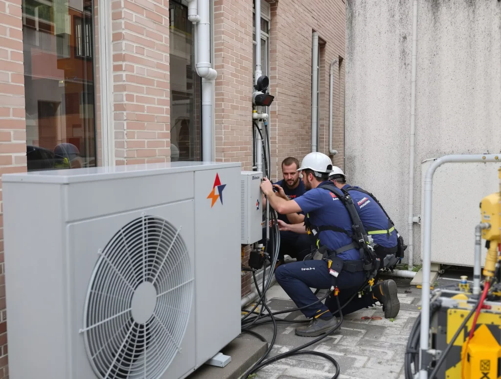 Contrôle d'étanchéité F-Gas d'une pompe à chaleur à Jette 1090 par un technicien agréé Clim Service